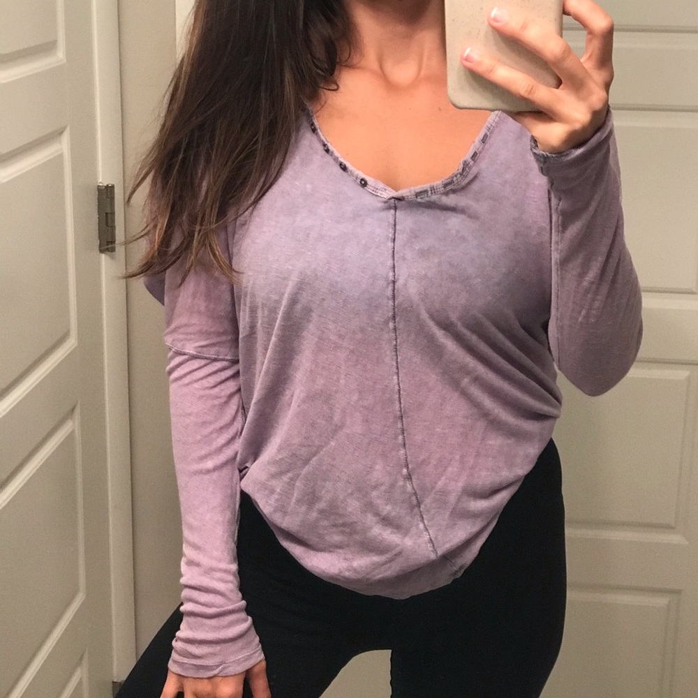 Purple long sleeve free people